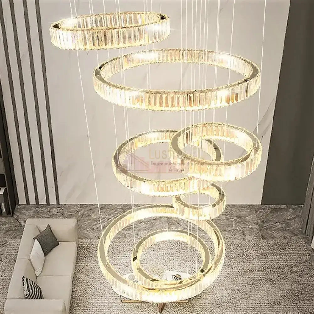 Candelabru Led 200W Cristal Royal Elegance Telecomanda Chandeliers Crystal