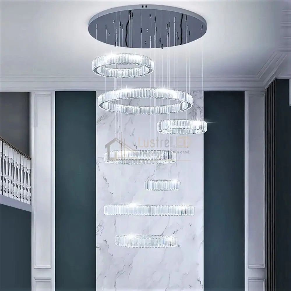 Candelabru Led 200W Cristal Royal Elegance Telecomanda Chandeliers Crystal