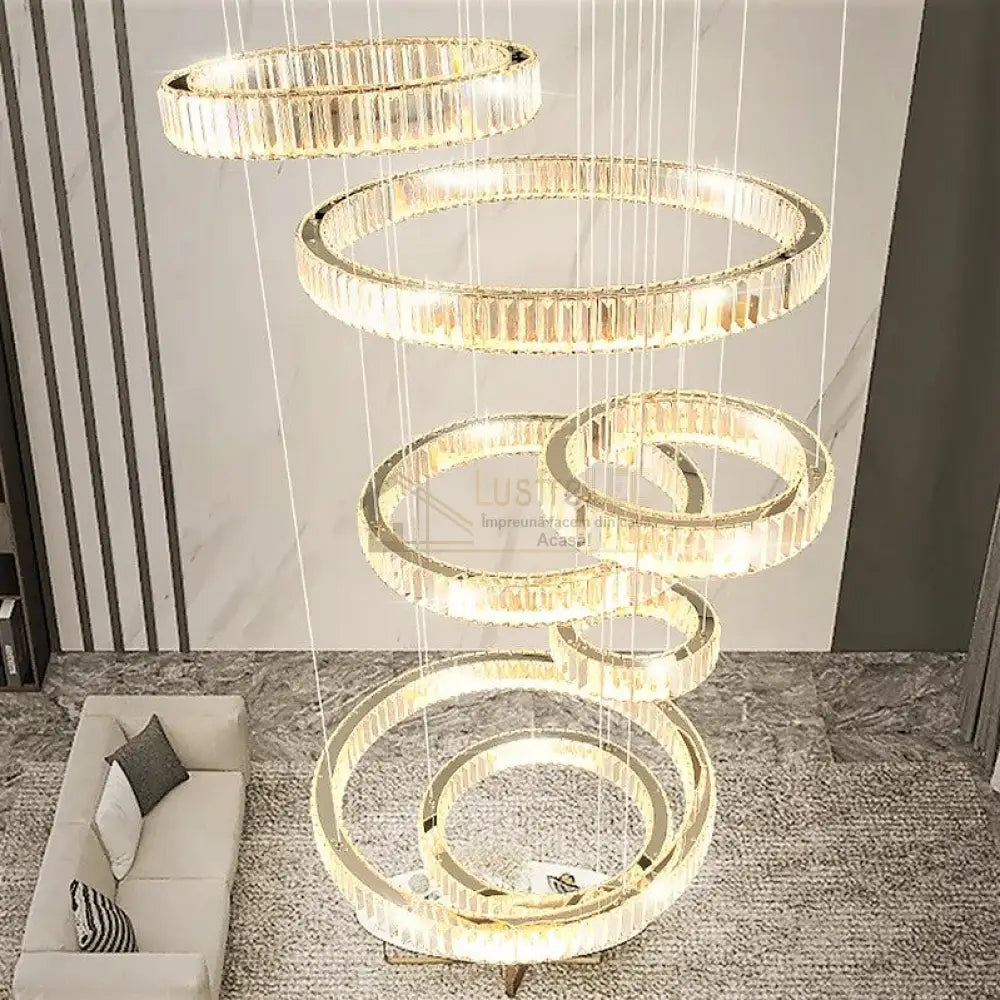 Candelabru Led 200W Cristal Royal Elegance Telecomanda Chandeliers Crystal