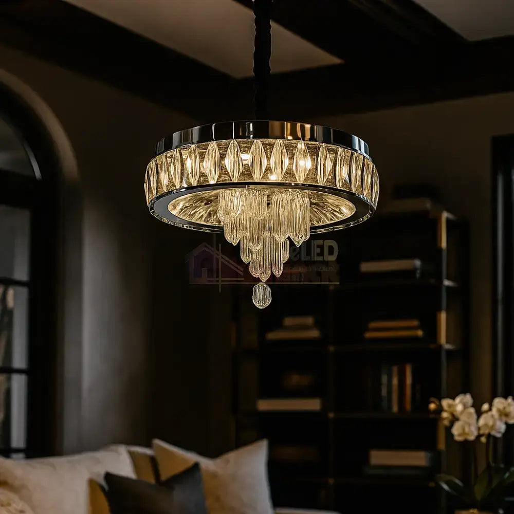 Candelabru LED Axon Cristal 30cm SIlver 52w ARGINTIE / CRISTAL Chandeliers Crystal