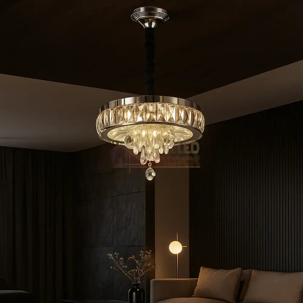 Candelabru LED Axon Cristal 30cm SIlver 52w ARGINTIE / CRISTAL Chandeliers Crystal