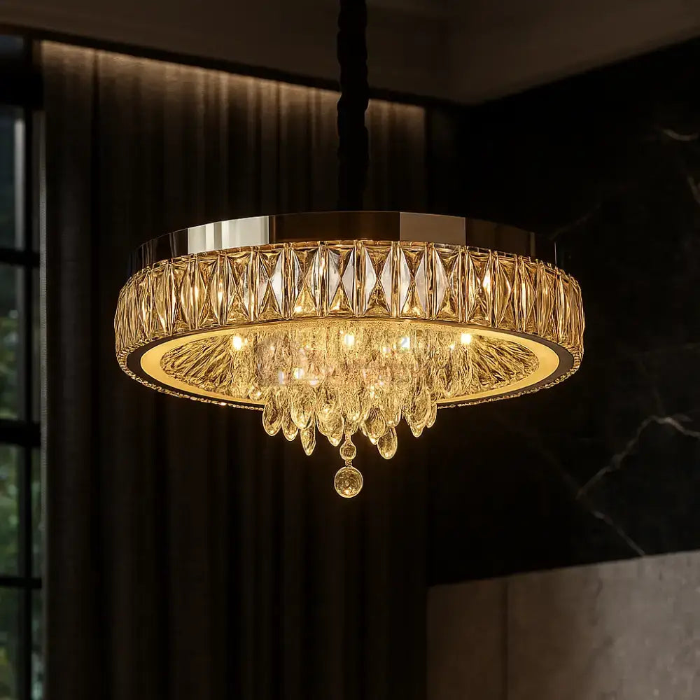 Candelabru LED Axon Cristal 40cm SIlver 80W ARGINTIE / CRISTAL Chandeliers Crystal