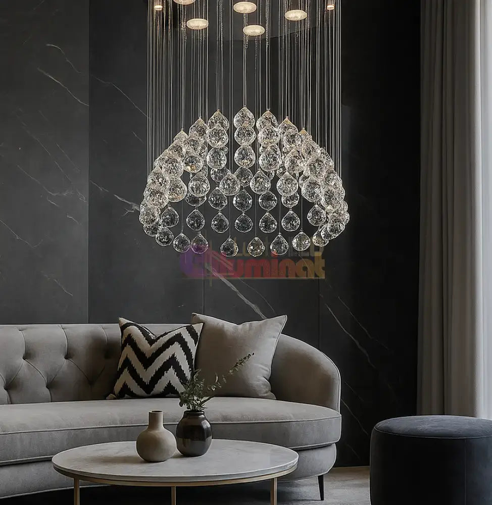 Candelabru LED Cristal Crysta 7x5W Silver ARGINTIE / CRISTAL Chandeliers Crystal