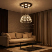 Candelabru LED Cristal Crysta 7x5W Silver 50CM Echivalent 300W ARGINTIE / CRISTAL Chandeliers Crystal