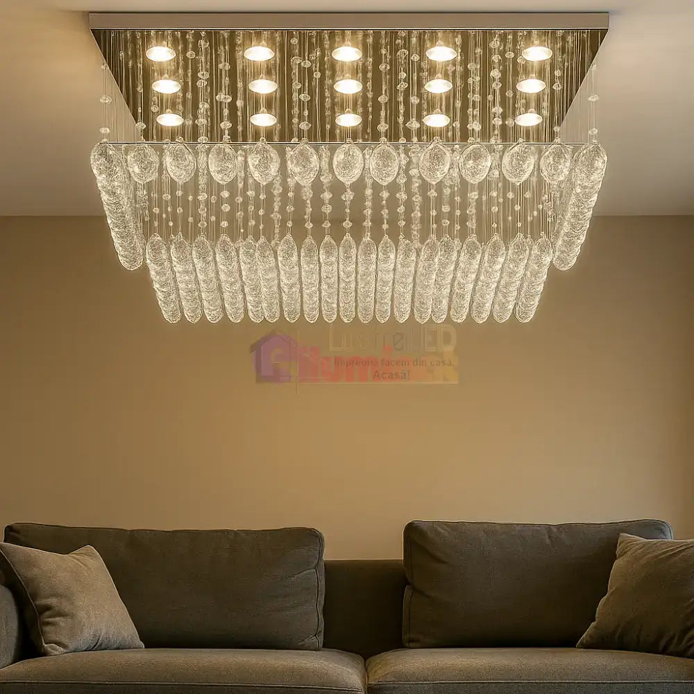 Candelabru LED Cristal Elyra 15x5W Silver ARGINTIE / CRISTAL Chandeliers Crystal