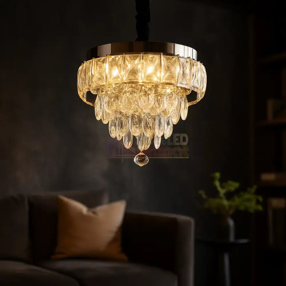 Candelabru LED Zolt Cristal 30cm SIlver 52w ARGINTIE / CRISTAL Chandeliers Crystal