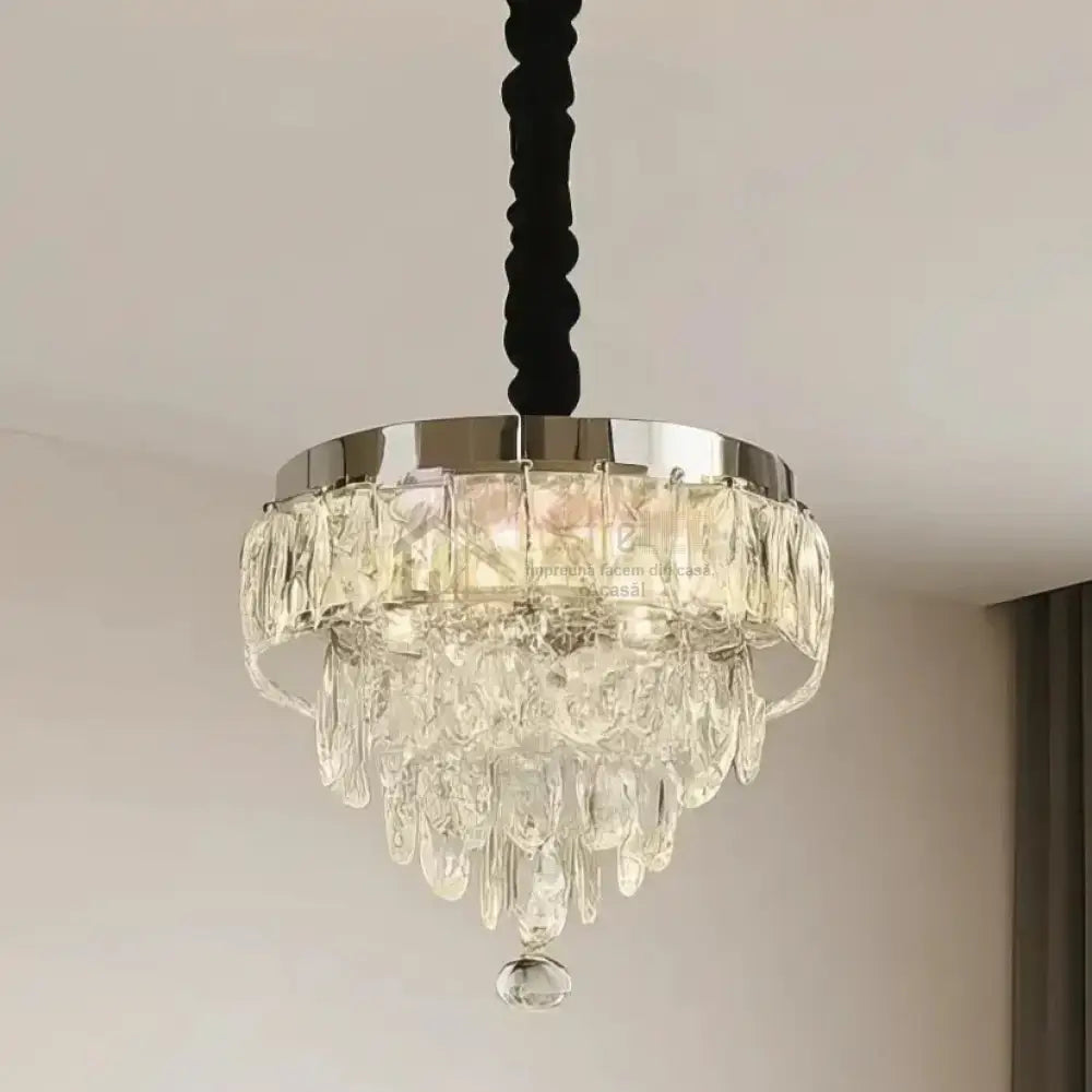 Candelabru LED Zolt Cristal 30cm SIlver 52w ARGINTIE / CRISTAL Chandeliers Crystal