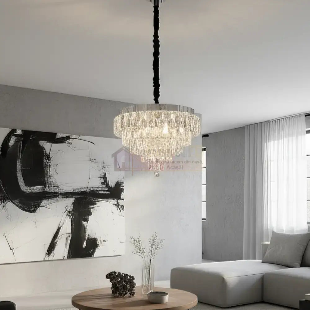 Candelabru LED Zolt Cristal 50cm SIlver 112w ARGINTIE / CRISTAL Chandeliers Crystal