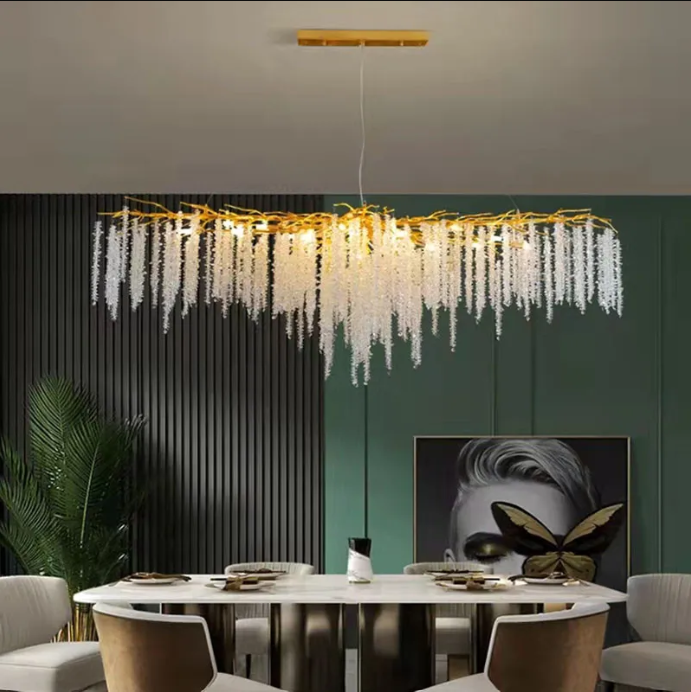 Candelabru Cristal LUXURY Golden Willow 150X45 CM