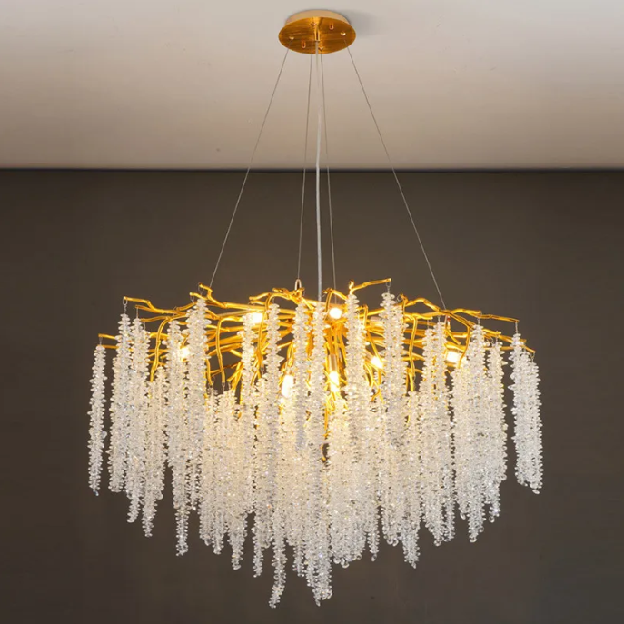 Candelabru Cristal LUXURY Golden Willow 80CM