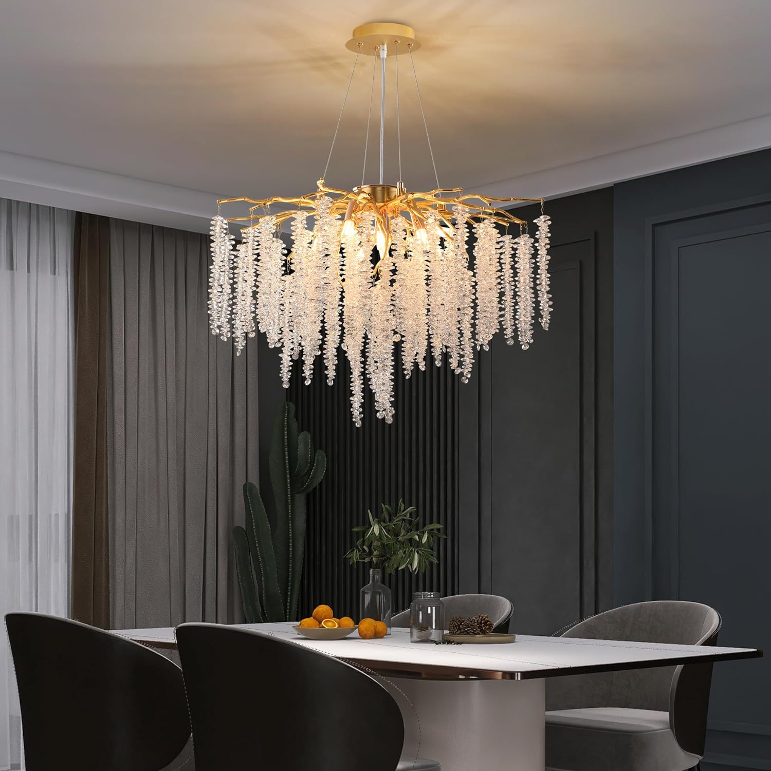 Candelabru Cristal LUXURY Golden Willow 60CM