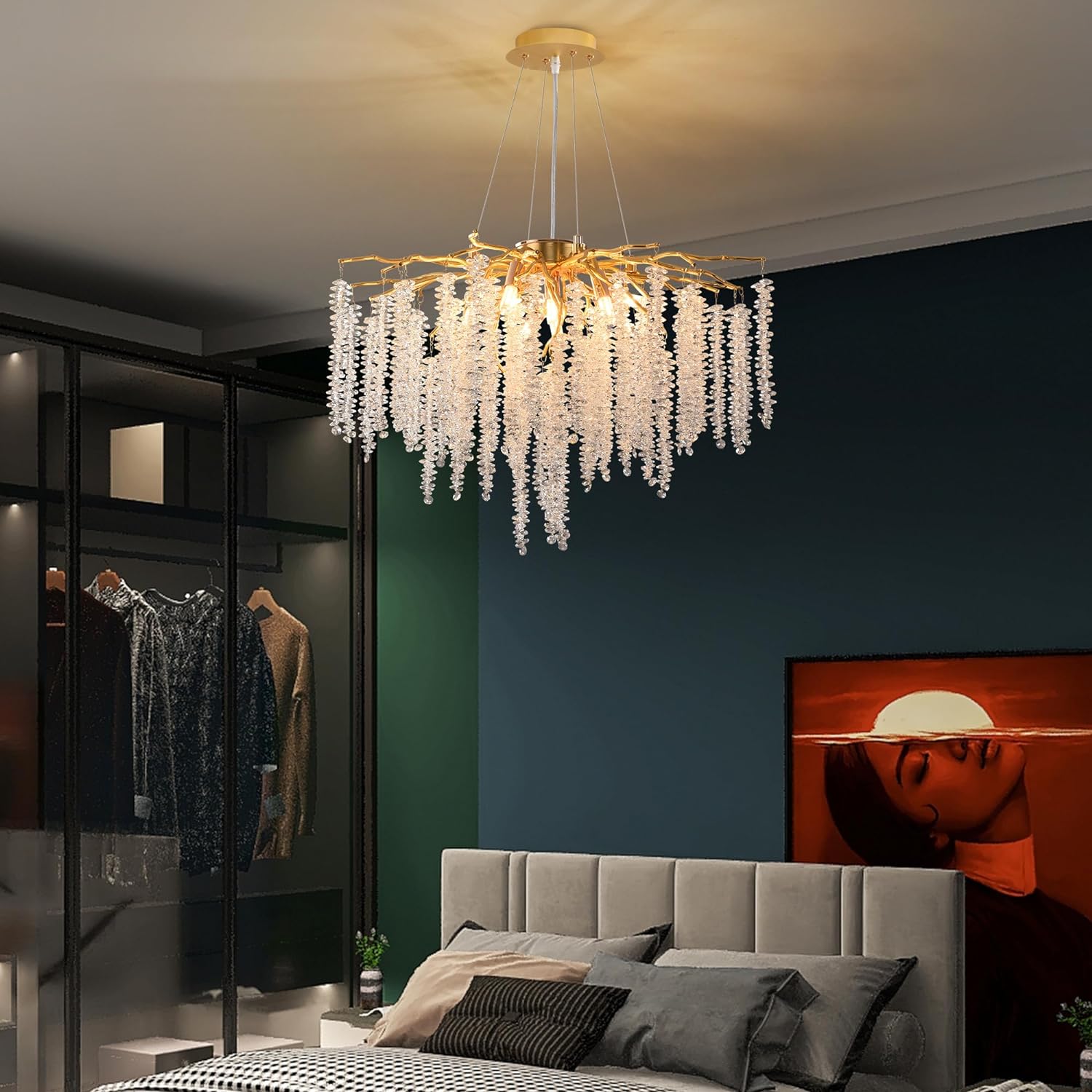 Candelabru Cristal LUXURY Golden Willow 60CM