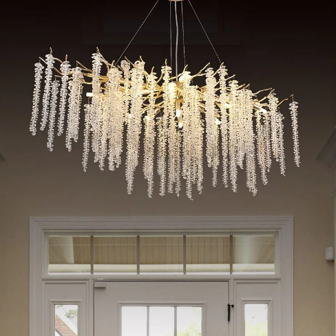 Candelabru Cristal LUXURY Golden Willow 180X45 CM