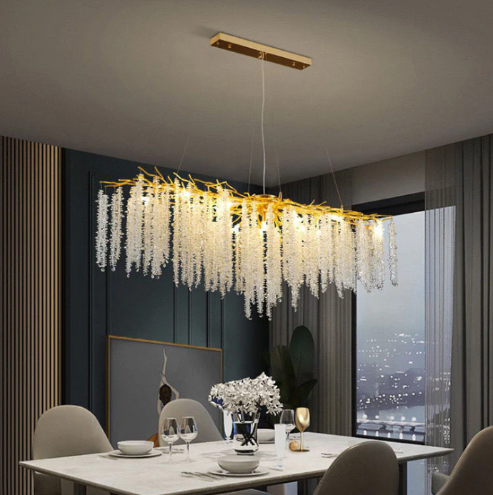 Candelabru Cristal LUXURY Golden Willow 180X45 CM