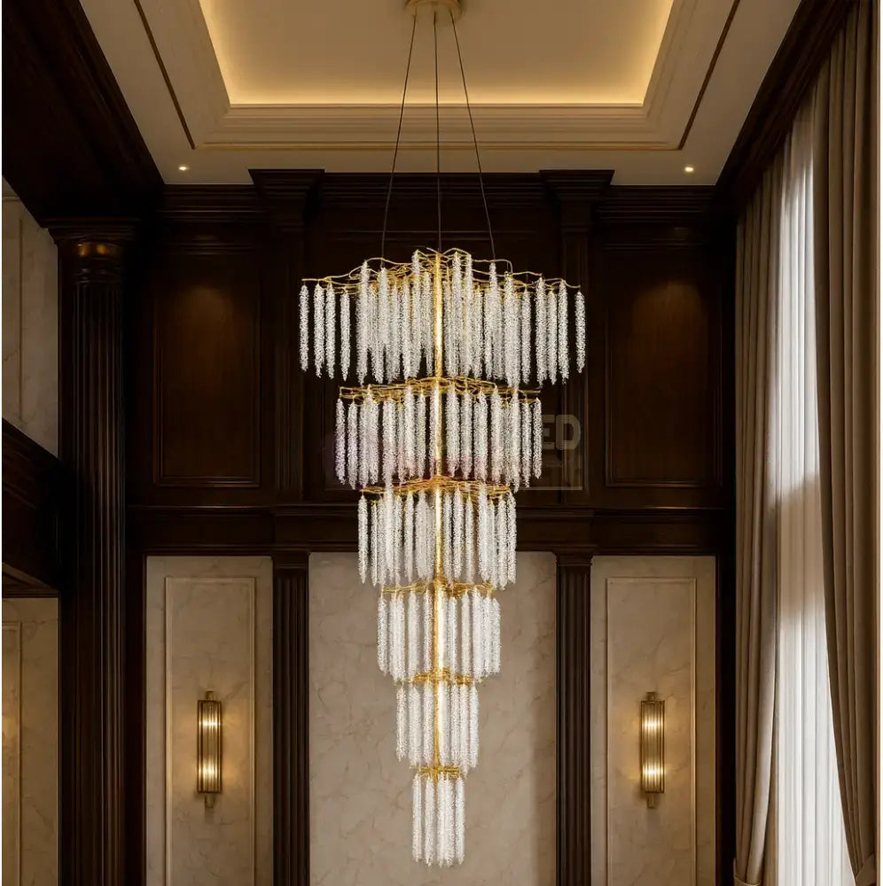 Candelabru LUXURY Golden Willow Gigant 300CM AURIE / 300CM / LUXURY Chandeliers Crystal