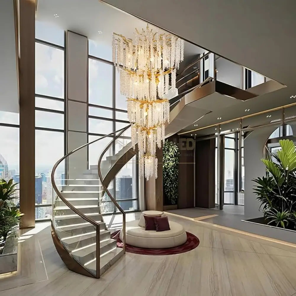 Candelabru LUXURY Golden Willow Gigant 300CM AURIE / 300CM / LUXURY Chandeliers Crystal