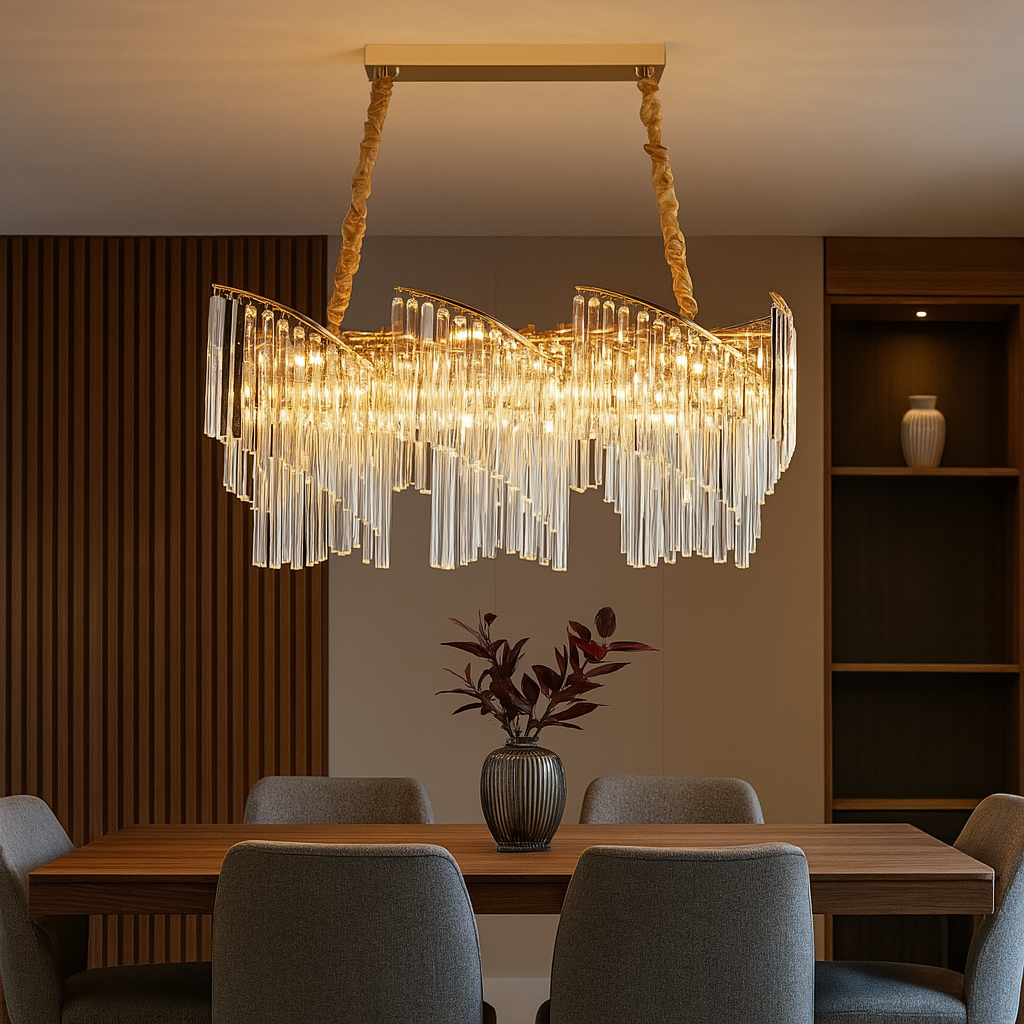 Candelabru Cristal Modern Milano Golden 80X30CM