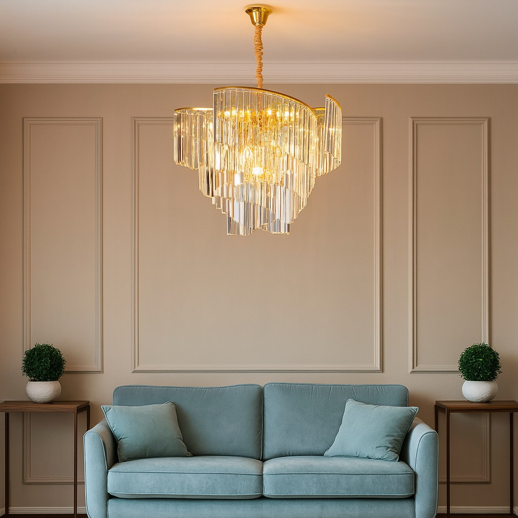 Candelabru Cristal Milano Gold