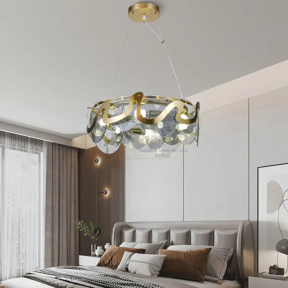 Candelabru Mini HARA Gold 6xE14 Ø50CM Chandeliers Crystal