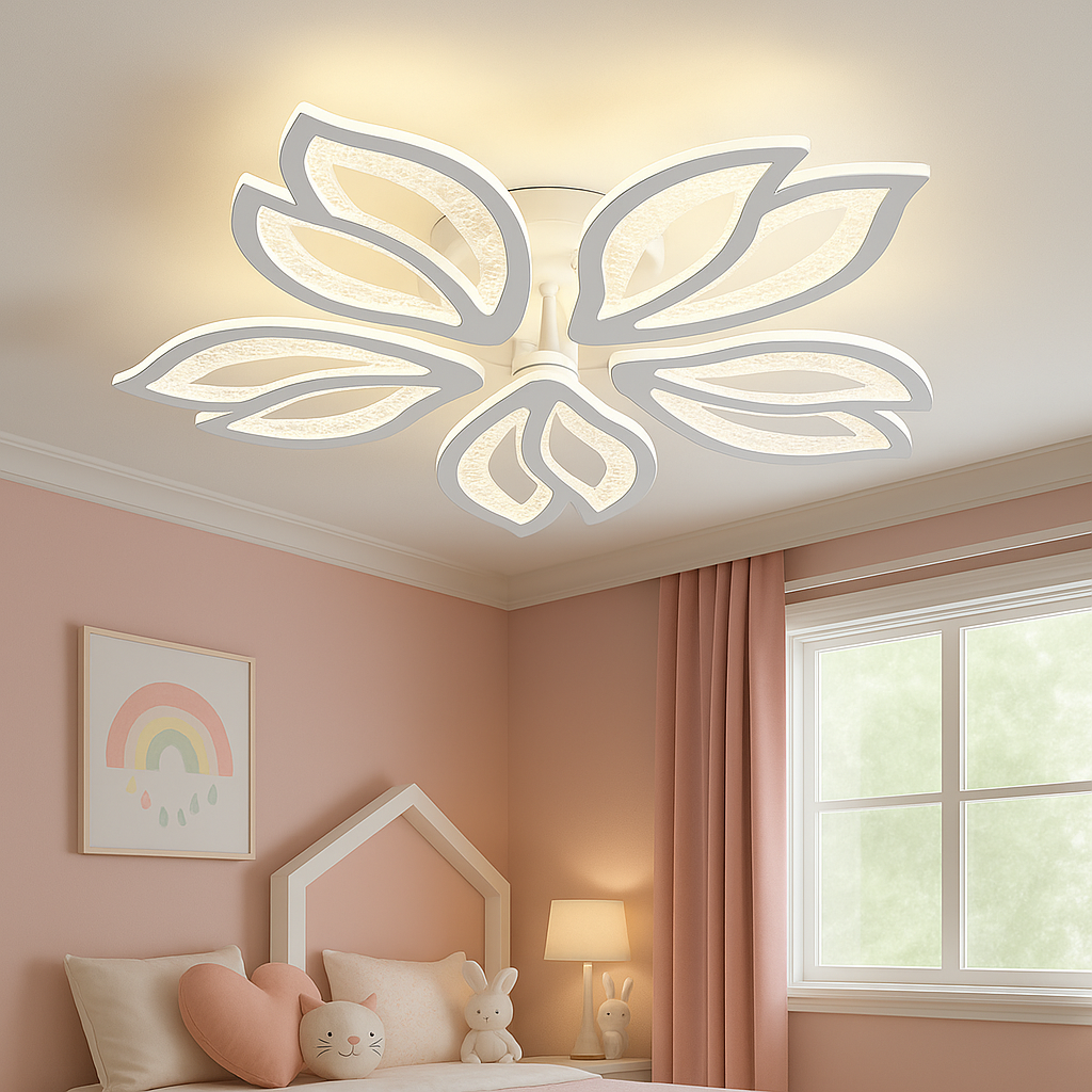 Lustra LED Anemone Bubbles Echivalent 500W Telecomanda ALBA / FLOWER DESIGN / 60CM Lighting Fixtures