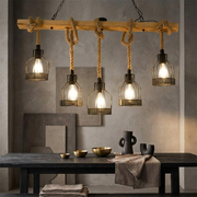 Lustra Wood Design Iron Cage 5XE27