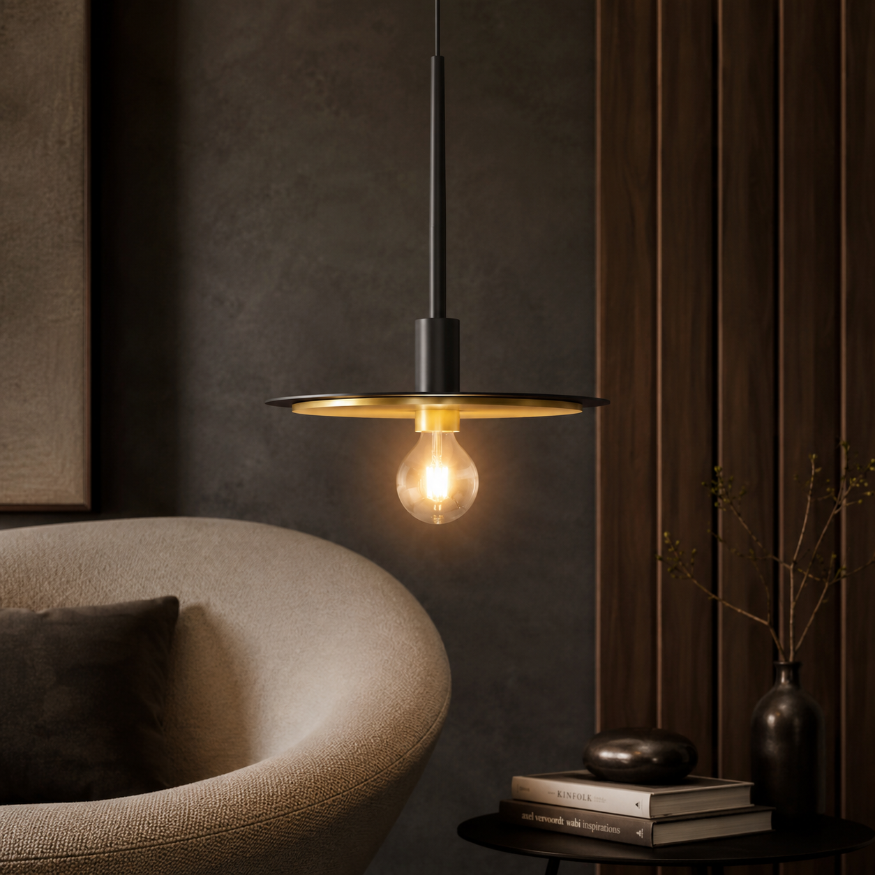 Pendul PENY Unique 1xE27 Black&Gold