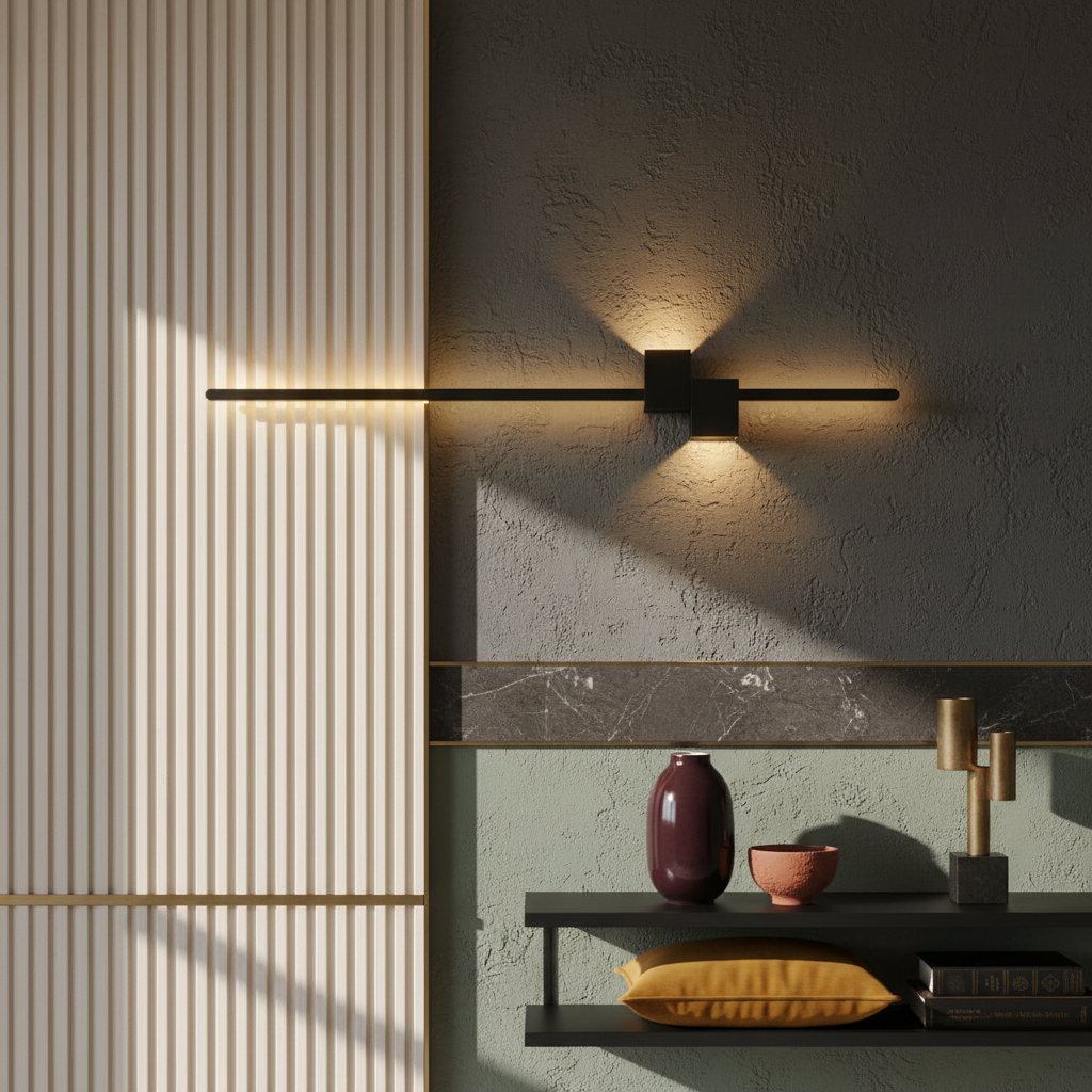 Aplica LED MILO LINES 38W Neagra Echivalent 300W