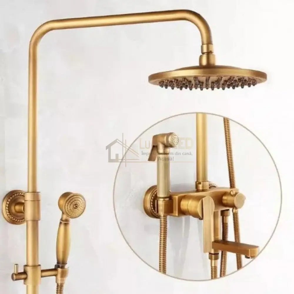 Coloana de Dus Bronz Antichizat 4 Functii din Alama Sanitara