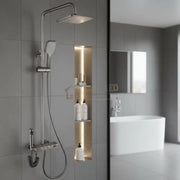 Coloana de Dus Gri Design Modern cu Cap Tip Ploaie