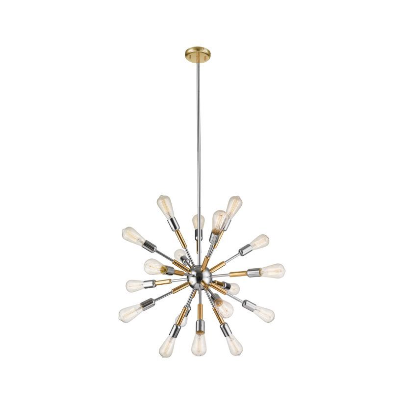 Lustra COMET Unique 18xE27 Crom&Gold
