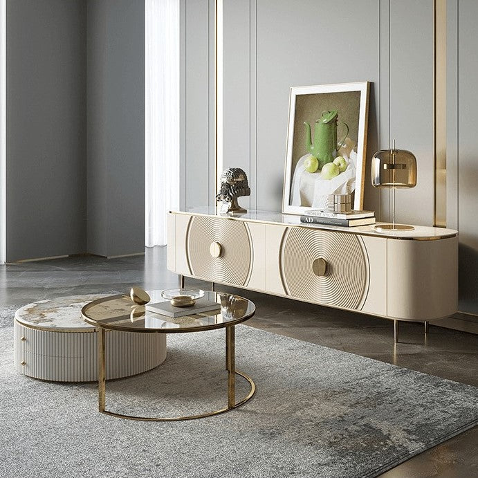 Comoda cu 4 Usi Luxury Line Suprem cu Blat din Marmura