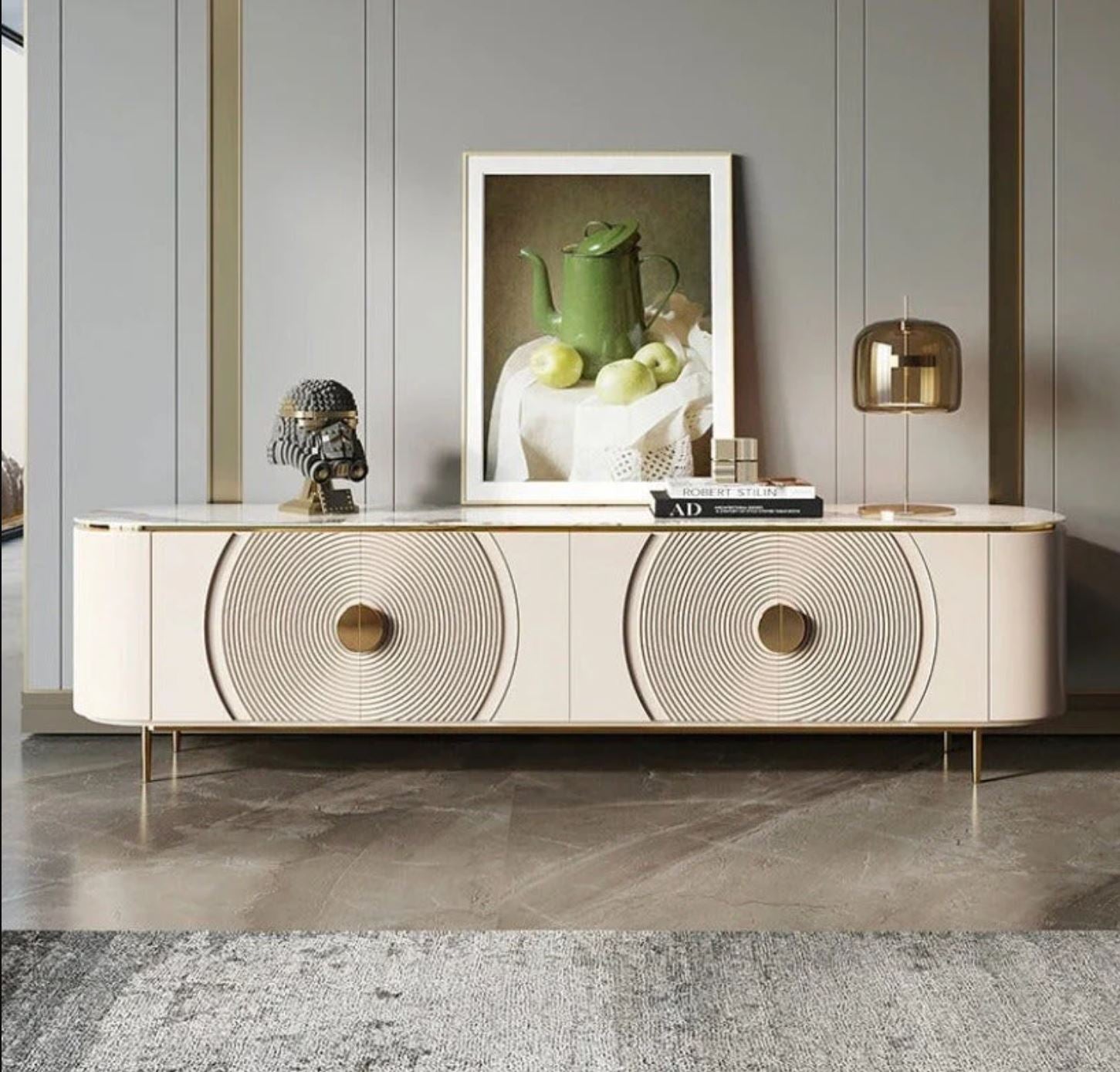 Comoda cu 4 Usi Luxury Line Suprem cu Blat din Marmura