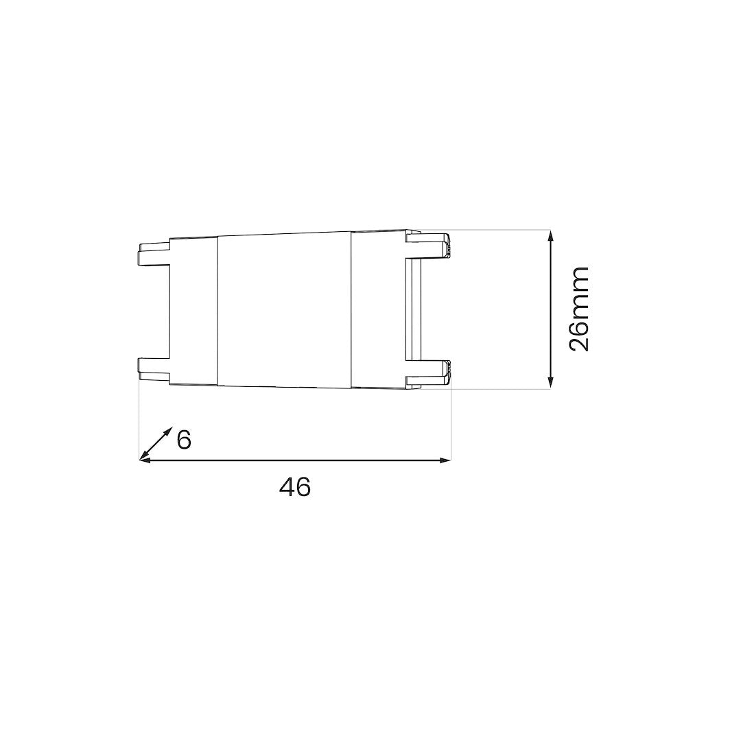 Conector Drept Premium White pentru Sina Magnetica Hyper