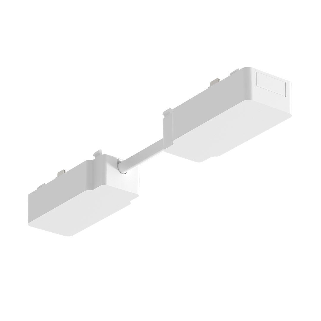 Conector Dublu cu Cablu Scurt Premium White pentru Sina Magnetica Hyper