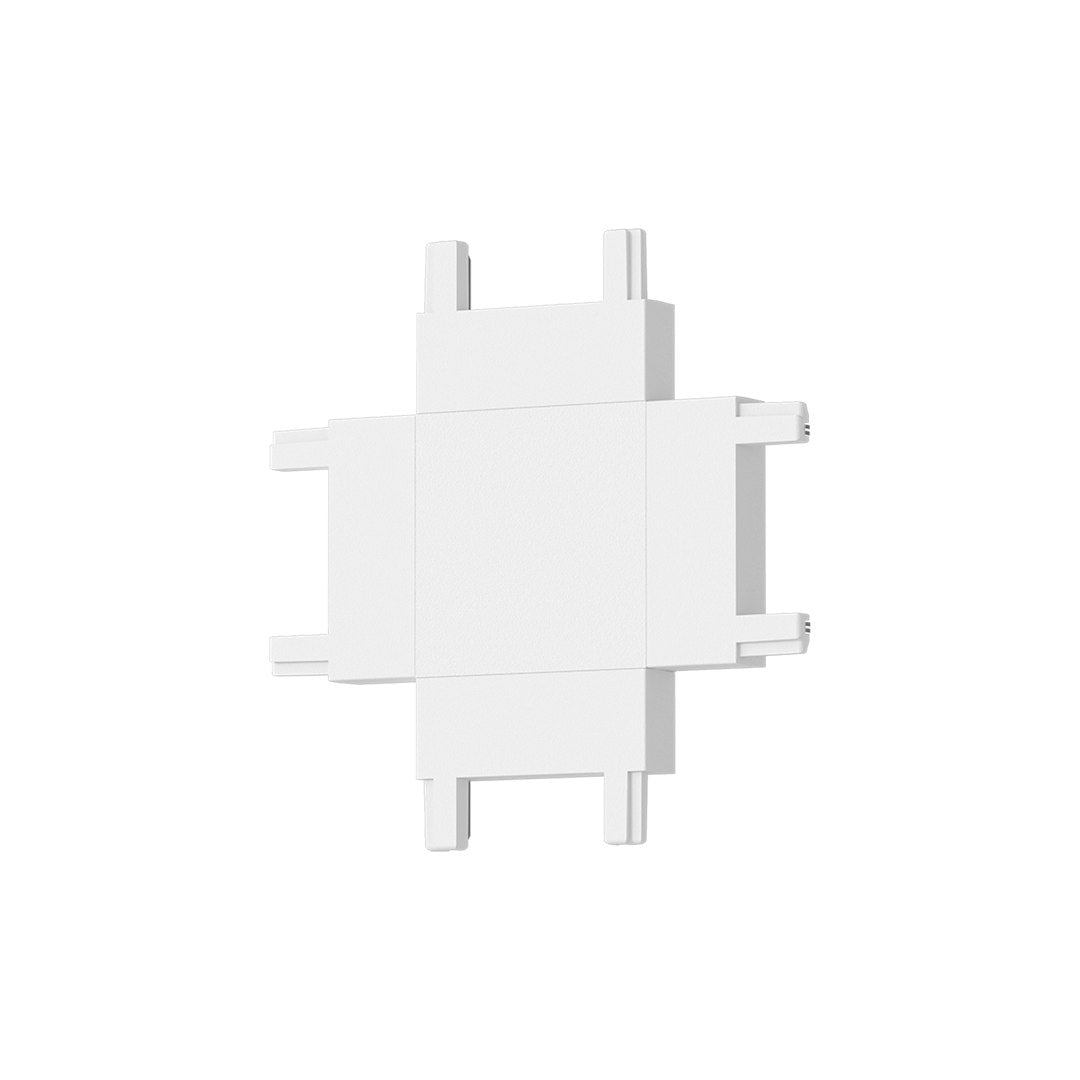 Conector in Cruce Premium White pentru Sina Magnetica Hyper