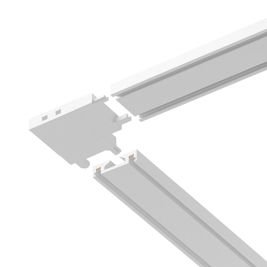 Conector L Premium White pentru Sina Magnetica Hyper