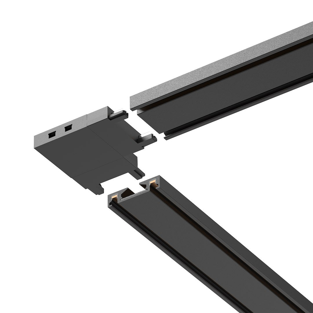 Conector L Premium Black pentru Sina Magnetica Hyper