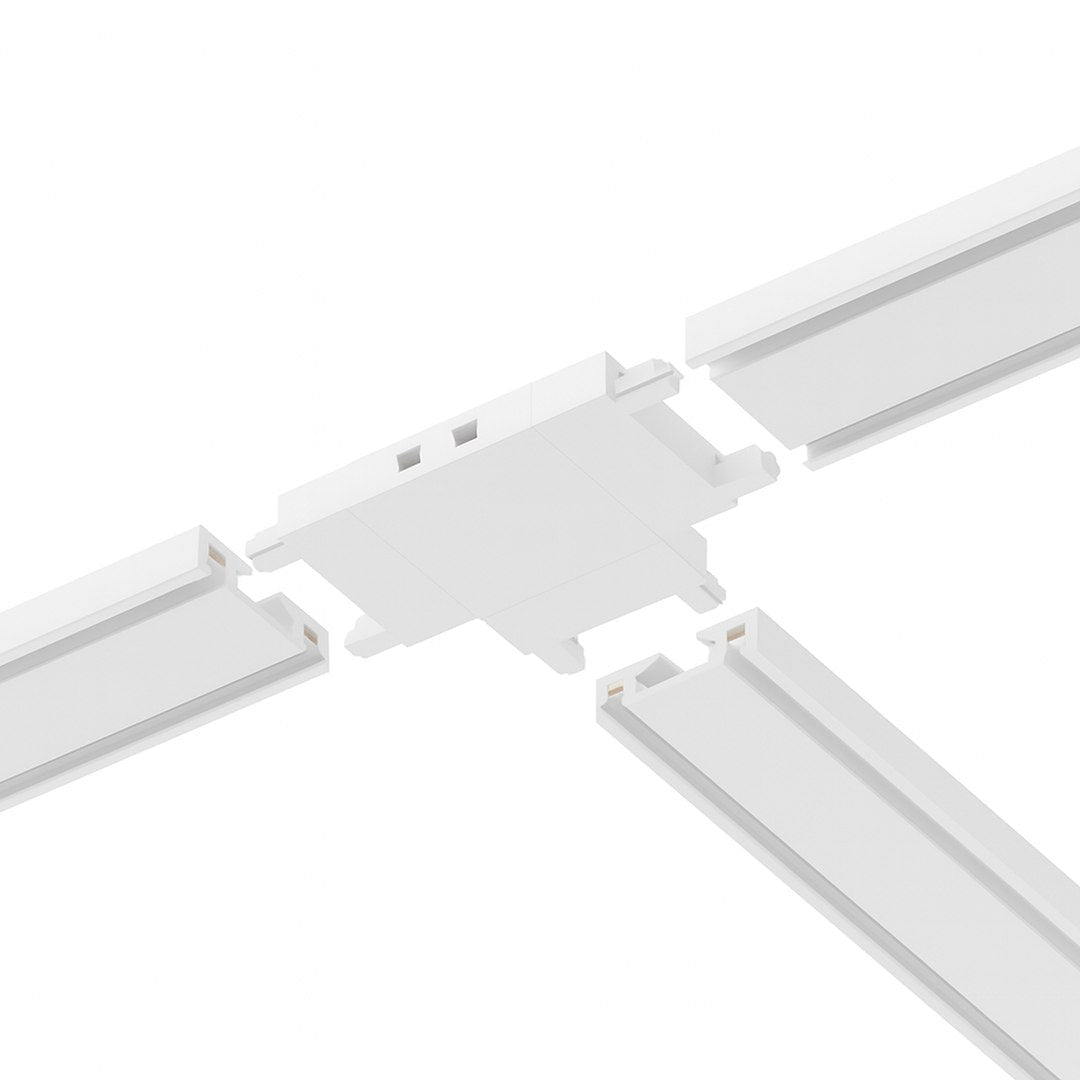 Conector T Premium White pentru Sina Magnetica Hyper