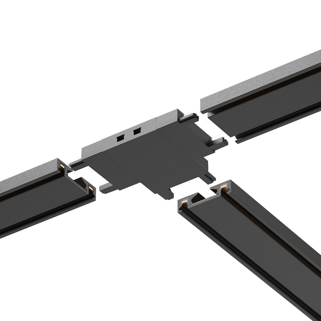 Conector T Premium Black pentru Sina Magnetica Hyper