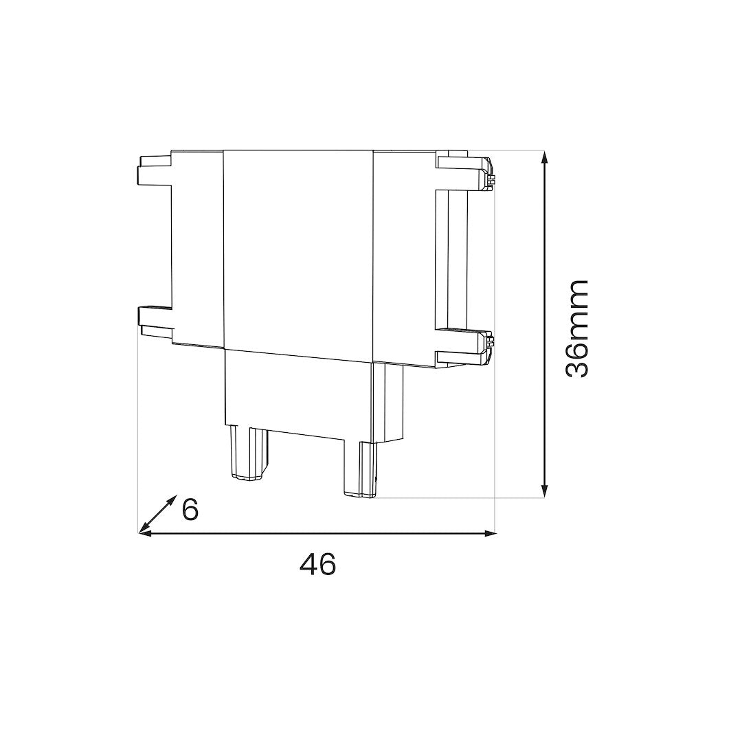 Conector T Premium Black pentru Sina Magnetica Hyper