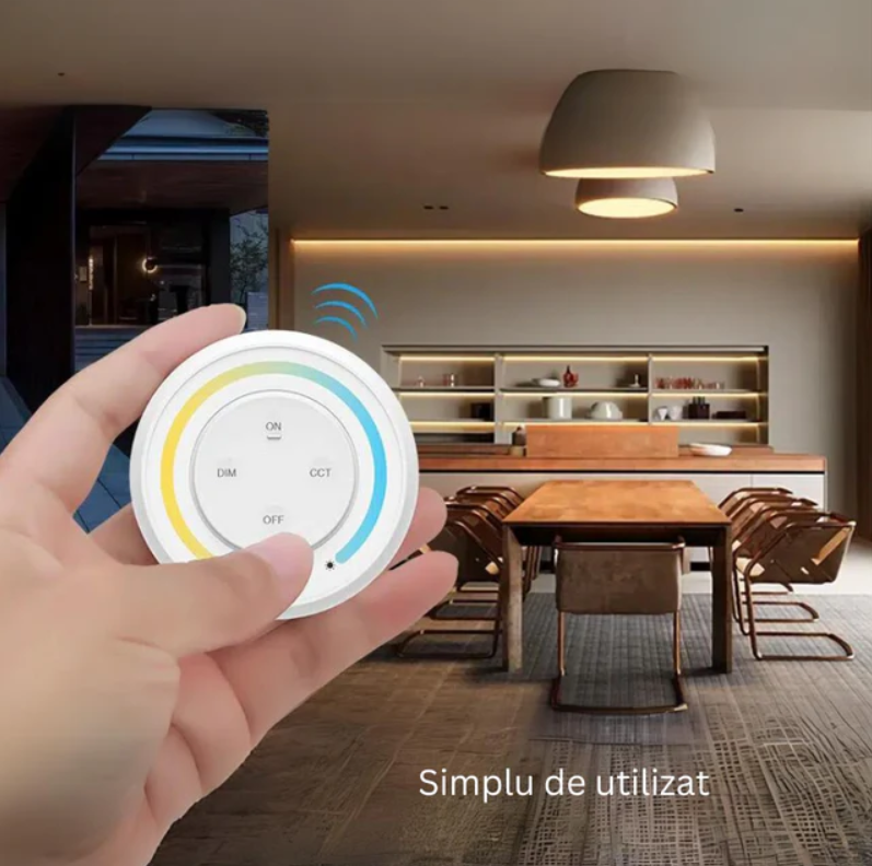 Controller Banda LED CCT 12A 12V cu Telecomanda Rotunda