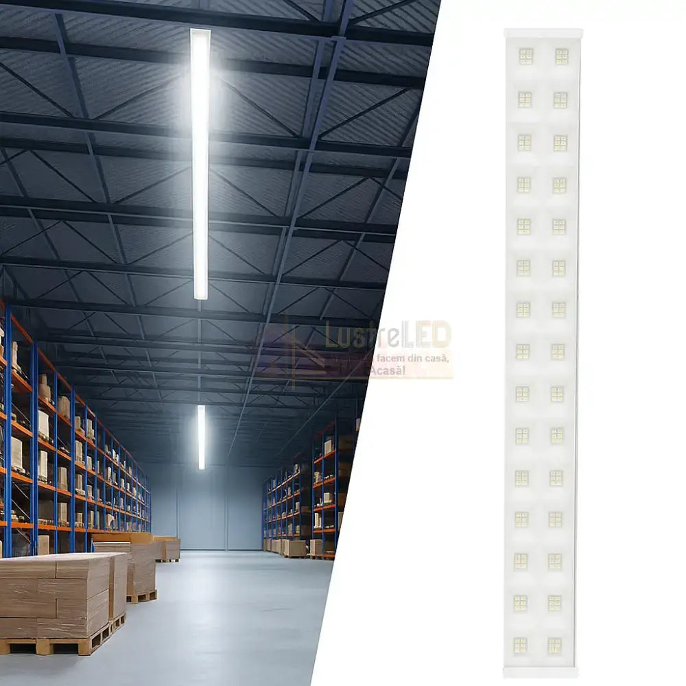 Corp de Iluminat Neon cu LED Linor IP65 100W Lumina Rece CORP LED LINIAR INTERIOR / 100W / 120CM LINIAR LED LIGHT