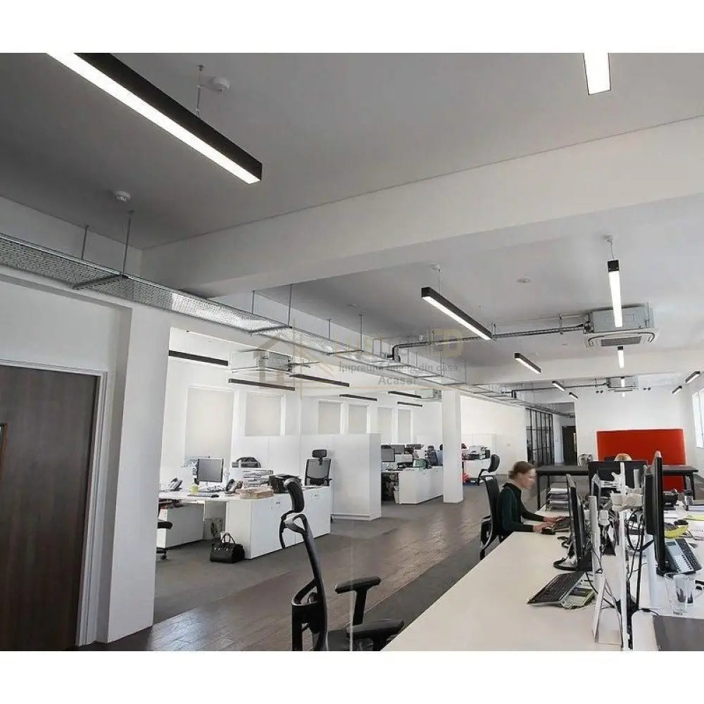 Corp Iluminat Led Liniar 54W 120Cm Suspendat/Aplicat Negru Lighting