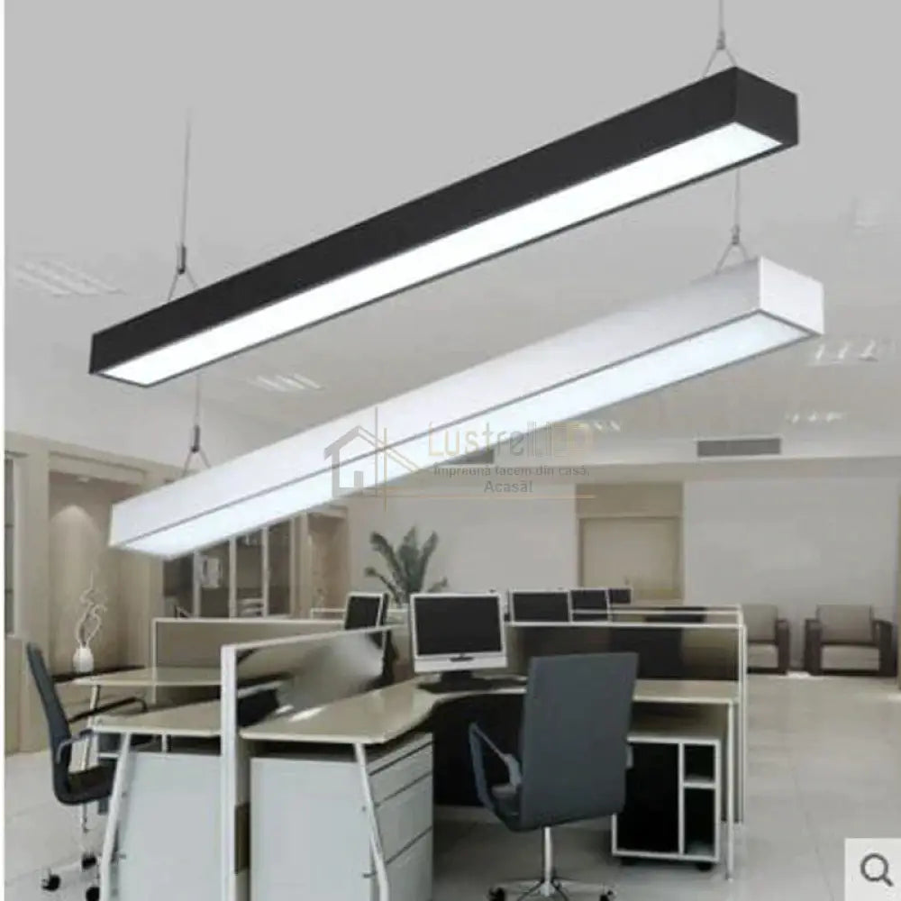 Corp Iluminat Led Liniar 54W 120Cm Suspendat/Aplicat Negru Lighting