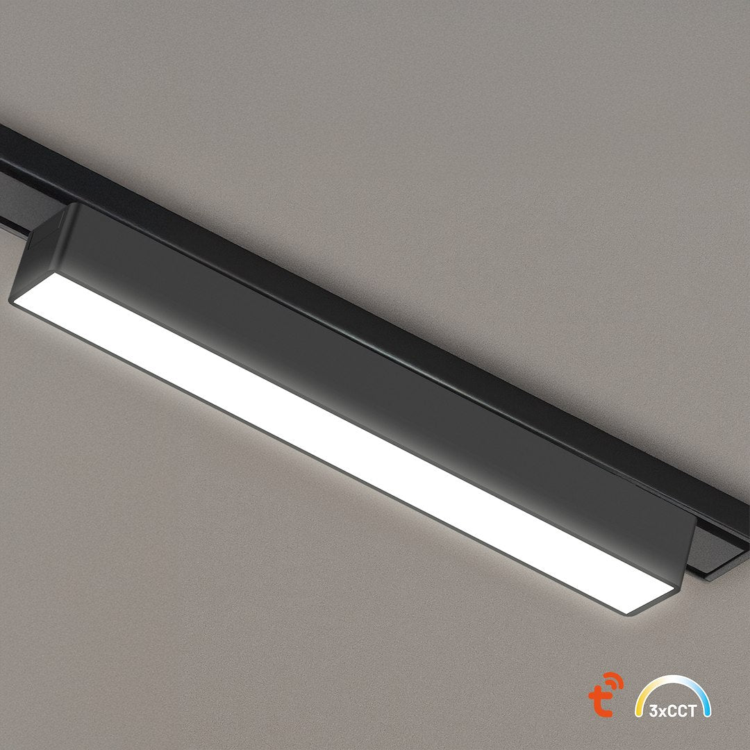 Spot LED Magnetic Liniar Premium Hyper Black 10W | 23CM | 48V | 3 Tipuri de Lumina