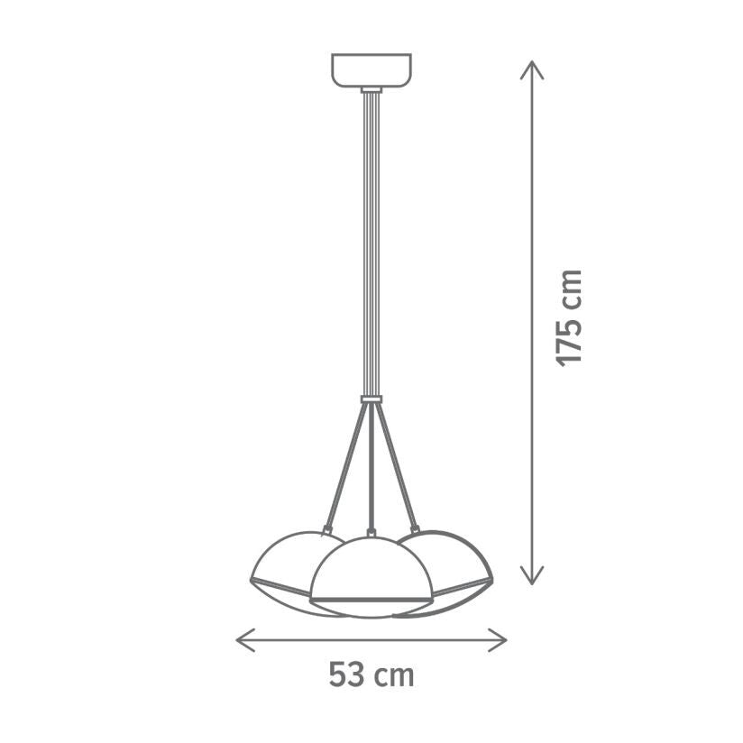 Pendul LED CROWD Unique 60W Black Echivalent 200W