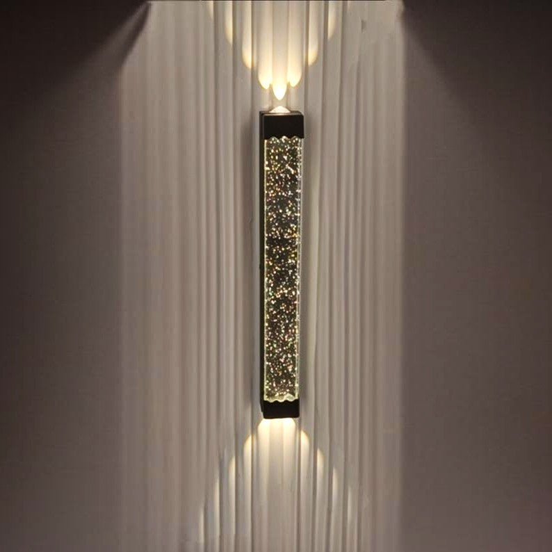 Aplica LED 20W 60cm Liniara Bubble Neagra Exterior NEAGRA / ALB CALD / 60CM Wall Light Fixtures