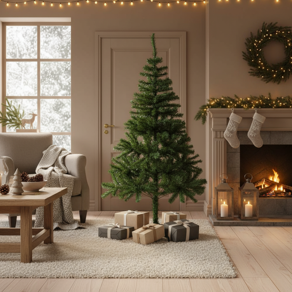 Brad Artificial de Craciun 150cm Suport Metalic - CA-7