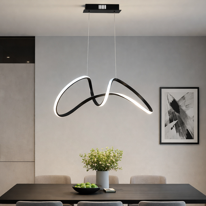 Lustra LED Suspendata Tesoro Black Premium Echivalent 250W