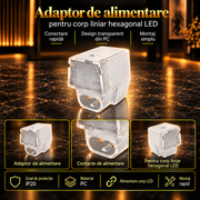 Adaptor de Alimentare HEGZA pentru Corp Liniar Hexagonal LED